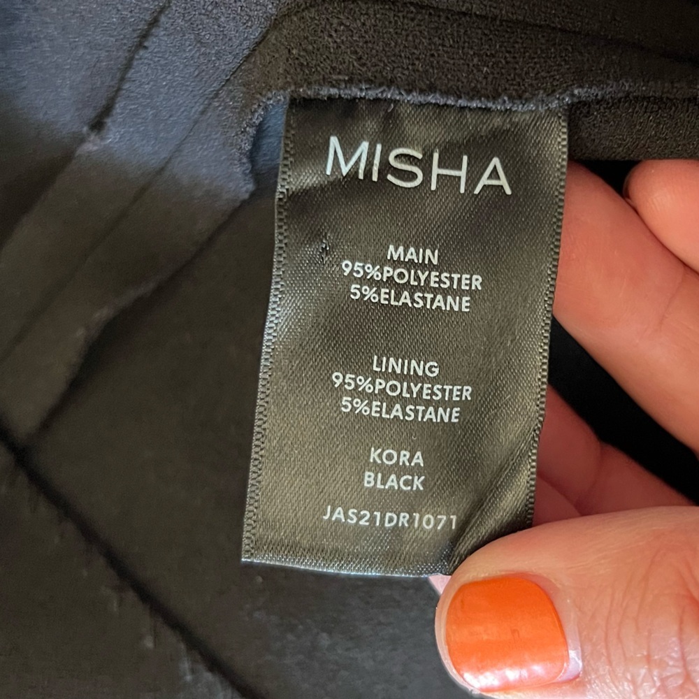 Misha Black Kori Cutout Midi Dress Size 2 - Picture 8 of 11